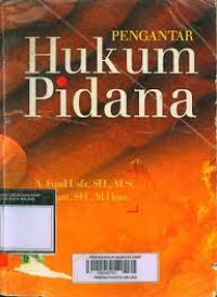 Image of PENGANTAR HUKUM PIDANA