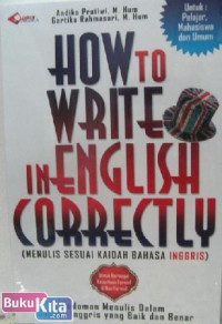 Image of How To Write in English (menulis sesuai kaidah bahasa inggris)