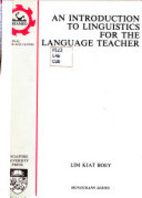 AN INTRODUCTION TO LINGUISTICS FOR THE LANGUAGE TEACHER