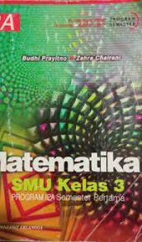 Image of Matematika SMU kelas 3 Program IPA Tengah Tahun Kedua